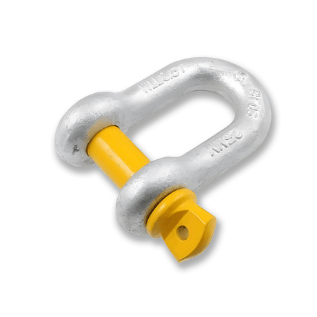 MC Steel Lifting D-Shackle with Yellow Pins