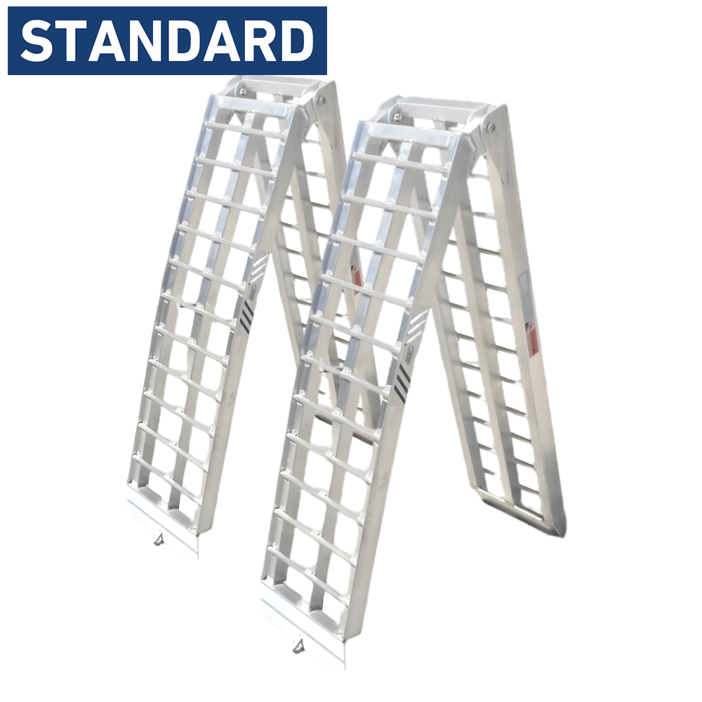 Heeve 2.3m x 1.3-Tonne Aluminium Curved Folding Loading Ramps, Pair