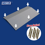 Pre-Drilled Driveway Plate with Bolts - Features six pre-drilled holes for easy and reliable installation.