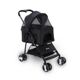 i.Pet 3-in-1 Foldable Pet Stroller Dog Carrier Mid Size - Black