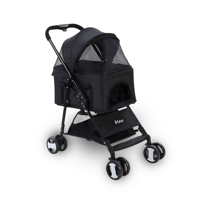 Black pet stroller hotsell