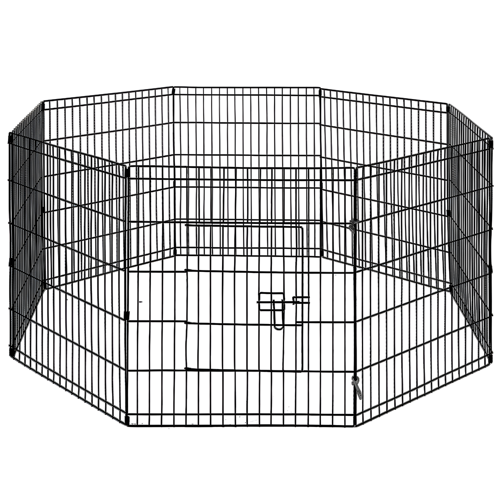 i.Pet 30inch Pet Play Pen - Black