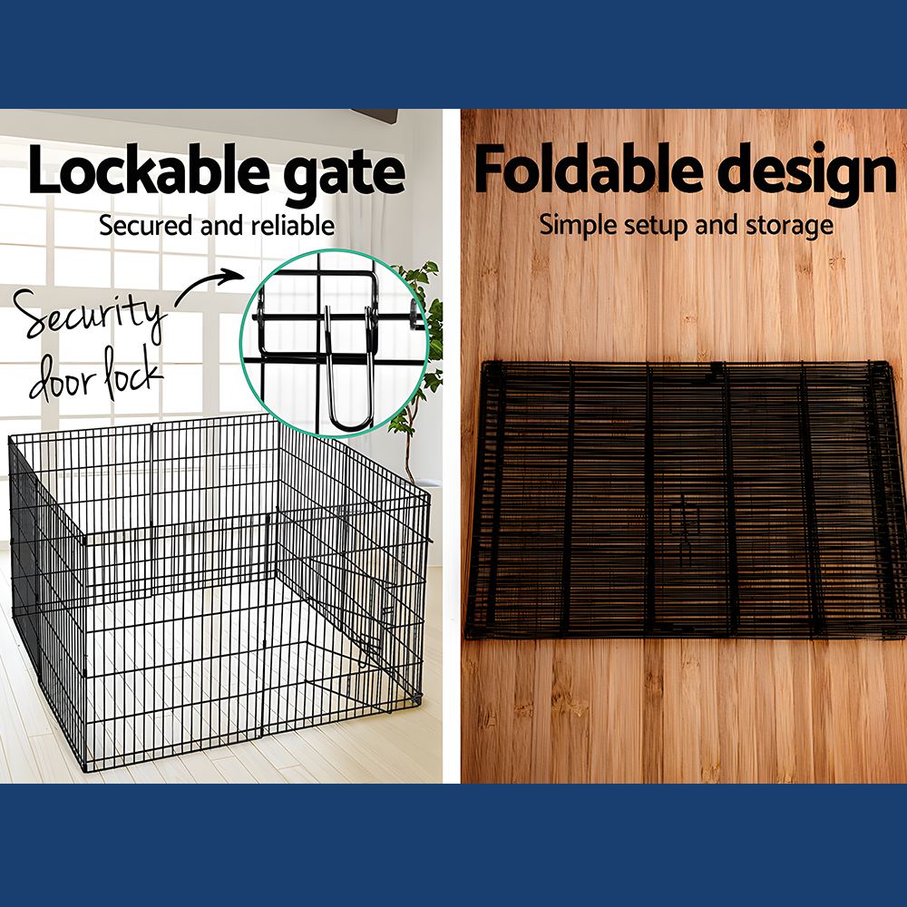 foldable i.Pet 8-Panel Dog Playpen - 2 x 30"