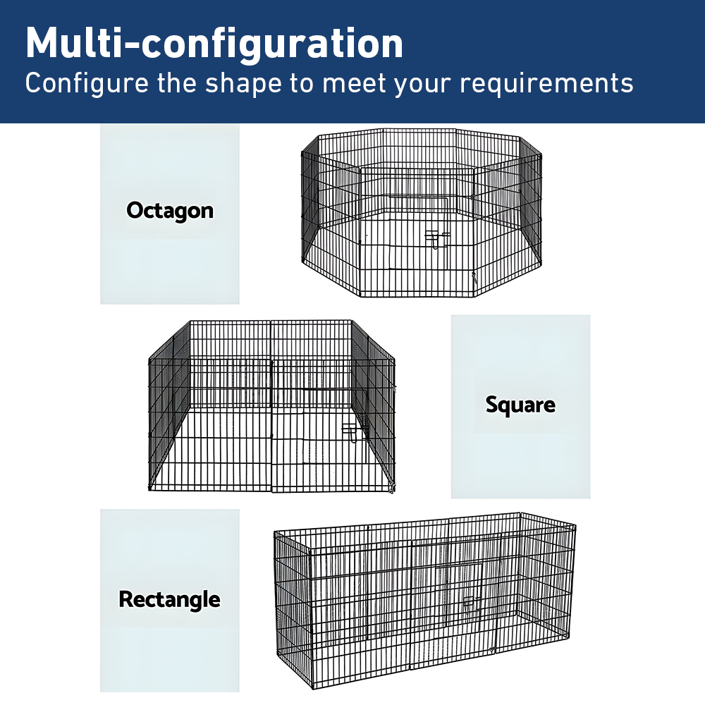 i.Pet 8-Panel Dog Playpen - 2 x 30"