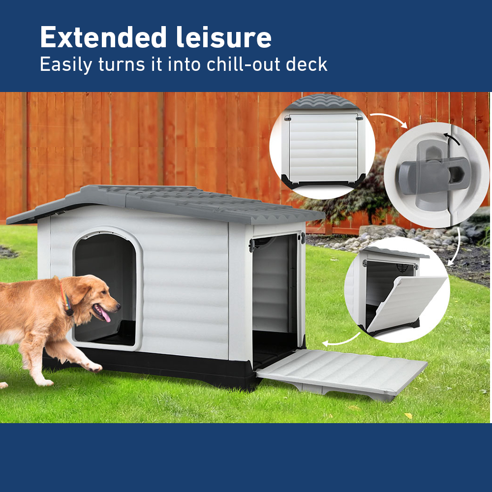 i.Pet Extra Extra Large Pet Kennel Grey Ramp Champ