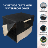 feature of New Aim 36" Pet Dog Crate with Waterproof Cover