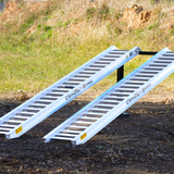 Sureweld 1.5-Tonne 2.4m x 390mm Rubber Series Aluminium Loading Ramps