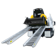 Heavy vehicle on the ramp Sureweld 1.5-Tonne 2.4m x 390mm Rubber Series Aluminium Loading Ramps