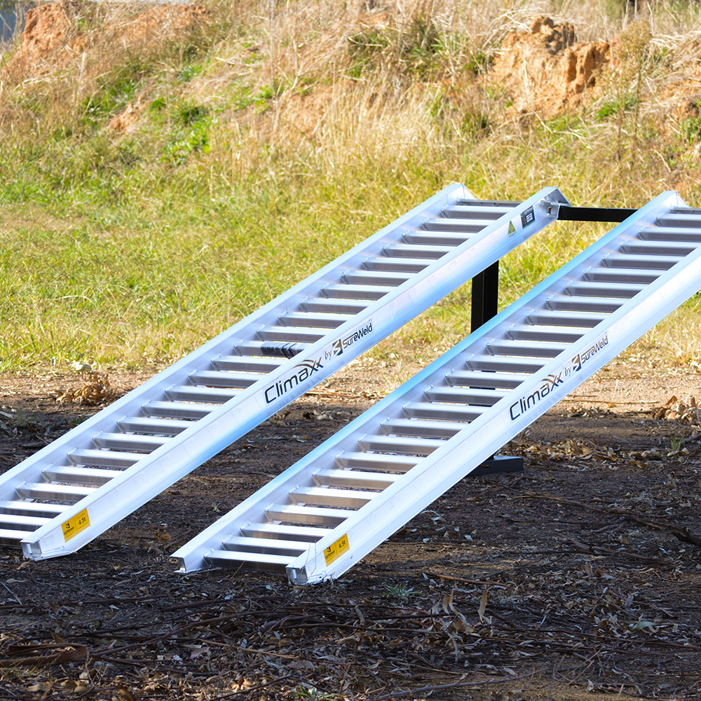 Sureweld 3-Tonne 2.9m x 400mm Rubber Series Aluminium Loading Ramps