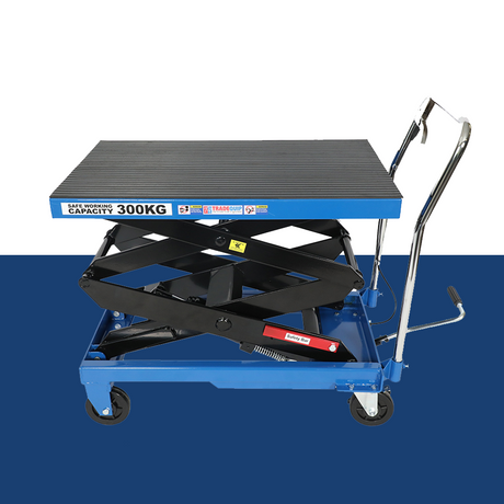 TradeQuip HD High-Lift Scissor Lift Trolley 300Kg Capacity