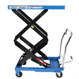 side view of TradeQuip HD High-Lift Scissor Lift Trolley 300Kg Capacity