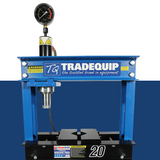 top view of TradeQuip Hydraulic Workshop Press with Piston Ram 20T Capacity