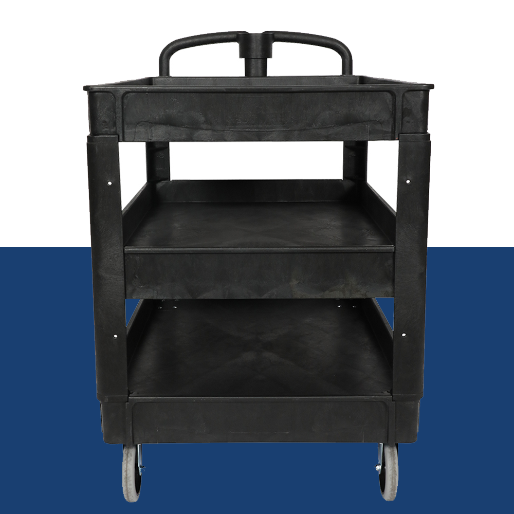 front view o TradeQuip Polymer Workshop Trolley 3-Tray 