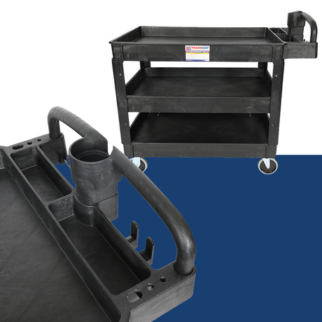 TradeQuip Polymer Workshop Trolley 3-Tray 