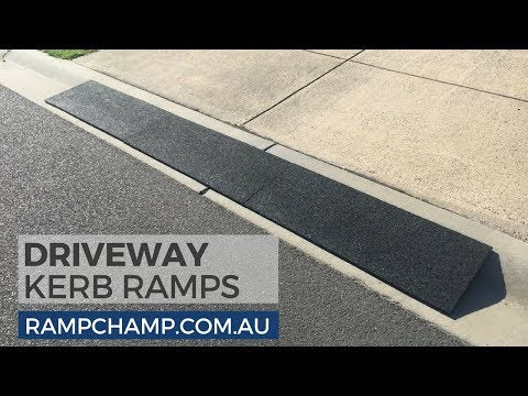 Heeve Driveway Rec. Rubber Kerb Ramp 1m Sections For Rolled-Edge Kerb ...